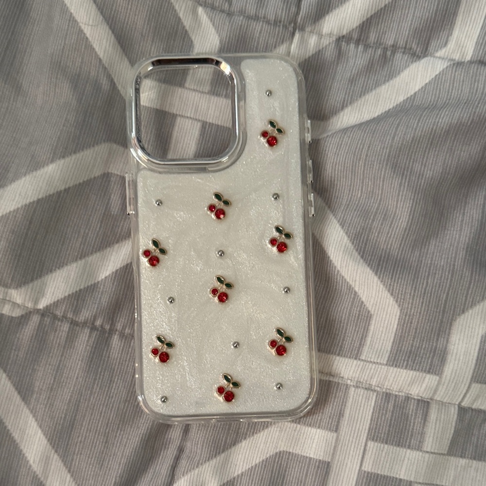 Cherry Design Clear Phone Case